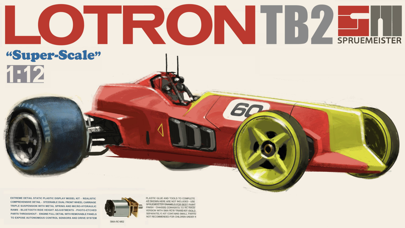 Illustration for article titled These Alternate-Universe Autonomous F1 Model Kits Are The Best Thing Ever